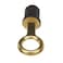 Attwood 7524A7 SnapHandle Drain Plug For 1InchDiameter Drains Locks in Place Brass Handle Rubber Plug
