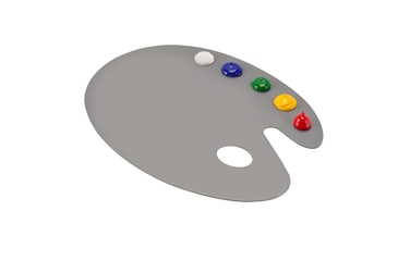 Soho Urban Artist Neutral Gray Artist Paint Palette  Oval Arm Easy Clean Up Palette for Acrylics No Stains and Paint Peels Off Once Dried  1175 x 1575