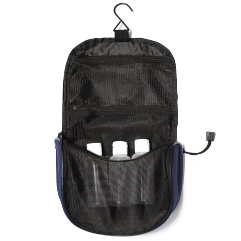 ToiletTree Products Toiletry Bags Blue w 3 TSA Approved Bottles