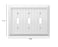 Amerelle 279TTTW Cottage Wallplate 3 Toggle Composite Wood White 1Pack