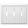 Amerelle 279TTTW Cottage Wallplate 3 Toggle Composite Wood White 1Pack