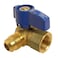 LASCO 101617 Angle Gas Ball Valve with 12Inch Flare and 12Inch Female Pipe Inlet Brass  Colors May Vary