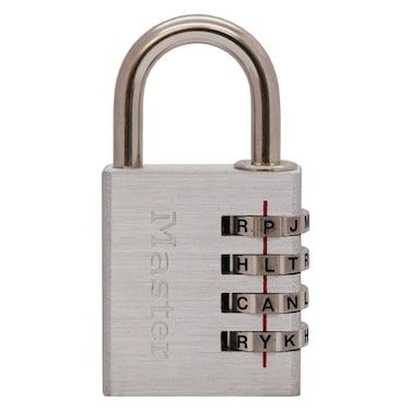 Master Lock 643DWD Set Your Own Word Combination Lock 1916 in Wide Silver