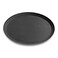 New Star Foodservice 25514 NonSlip Tray Plastic Rubber Lined Oval 22Inch x 27Inch Large Black