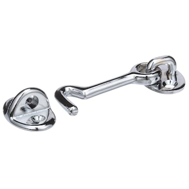 Seachoice ChromePlated Cast Brass 2 in Marine Cabin Door Hook w 6 Fastener
