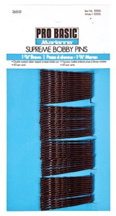 Marianna Supreme Bobby Pins  60 per card Brown