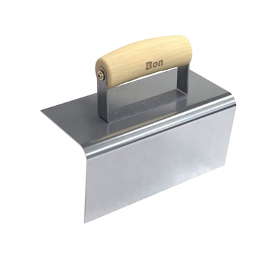 Bon 12411 Step Tool  Outside 8in X 4in  12in Radius 4in Lip Wood Handle