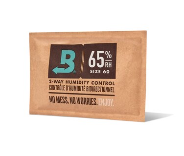 Boveda 65 TwoWay Humidity Control Pack for Up to 25 Items  Size 60  Single  Aging  LongTerm Storage in Plastic  Wood Boxes  Moisture Absorber  Humidifier Pack  Individually Wrapped