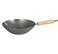 Dexam 12108410 Carbon Steel Wok With Wood Handle 27cm105 inch Silver Lacquer Finish