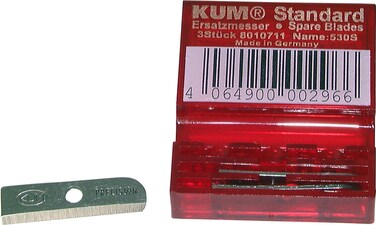Kum 8010711 Tempered Steel Standard Size Spare Blades for Pencil Sharpeners