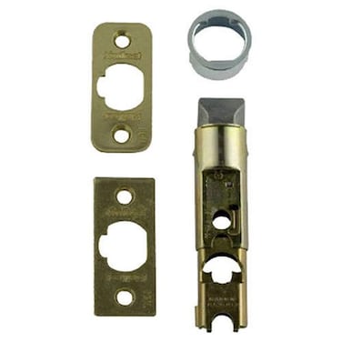Kwikset 182618 6Way Adjustable Plain Latch Polished Brass