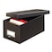 GlobeWeisPendaflex Fiberboard Index Card Storage Box 4 x 6 Inches Solid Black 4X6BLA