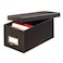 GlobeWeisPendaflex Fiberboard Index Card Storage Box 4 x 6 Inches Solid Black 4X6BLA
