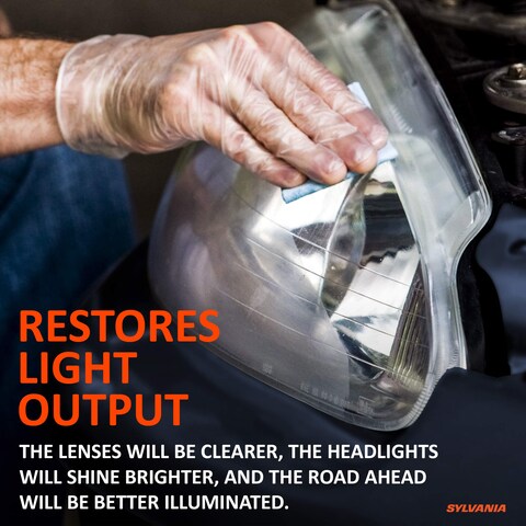 SYLVANIA  Headlight Restoration Kit  3 Easy Steps to Restore Sun Damaged Headlights With Exclusive UV Block Clear Coat Light Output and Beam Pattern Restored Long Lasting Protection
