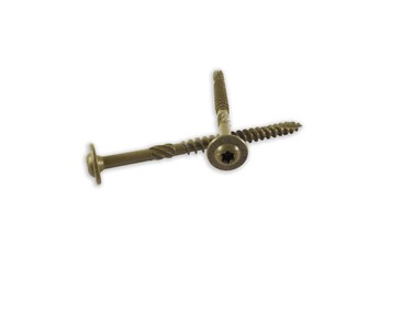 WoodPro Fasteners ST516X4B 516Inch by 4Inch Length Round Washer Head Exterior Wood Screws 250Pack  Gold