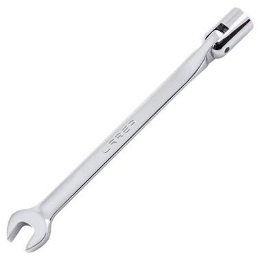 URREA 12Point Flex Head Socket Wrench  58 Flexible Head Combination Wrench with Ratchet Box End  Fixed Open End  127020