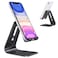 OMOTON Upgraded Aluminum Cell Phone Stand C1 Durable Cellphone Dock with Protective Pads Smart Stand Designed for iPhone 14 Plus 14131211 Pro Max XR XS iPad Mini Android PhonesBlack