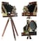 Hollywood Look Film Camera Wooden Tripod Collectible Studio Item Brown Color Antique Projector Vintage Collection for Home  Office Video Props