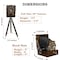 Hollywood Look Film Camera Wooden Tripod Collectible Studio Item Brown Color Antique Projector Vintage Collection for Home  Office Video Props