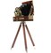 Hollywood Look Film Camera Wooden Tripod Collectible Studio Item Brown Color Antique Projector Vintage Collection for Home  Office Video Props