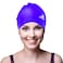 Water Gear Latex Swim Cap for Women and Men  Swimming Caps for Girls Long Hair  NonWaterproof Swimming Cap for Triathlon Swimmers Shave Time Off Your Lap  for Long Hair  Purple