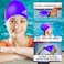 Water Gear Latex Swim Cap for Women and Men  Swimming Caps for Girls Long Hair  NonWaterproof Swimming Cap for Triathlon Swimmers Shave Time Off Your Lap  for Long Hair  Purple