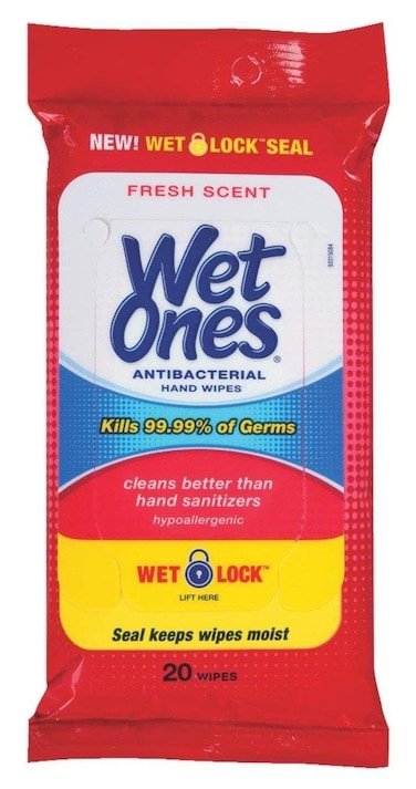 Wet Ones AntiBacterial Hand Wipes 20 Wipes Pack of 10
