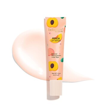 bellapierre Cosmetics Peach Lip Mask  Lip Plumping Mask with Hyaluronic Acid  Moisturizing Lip Balm for Daily Use