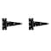 National Hardware N129213 V286 Extra Heavy T Hinges in Black 2 pack