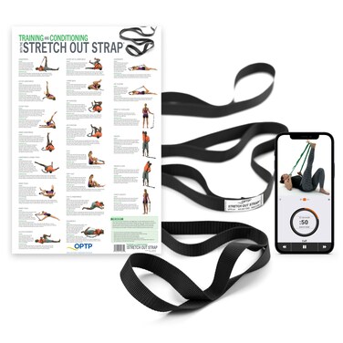 OPTP The Original Stretch Out Strap with Exercise Poster USA Made Top Choice Stretch Out Straps for Physical Therapy Yoga Stretching Strap or Knee Therapy Strap XL