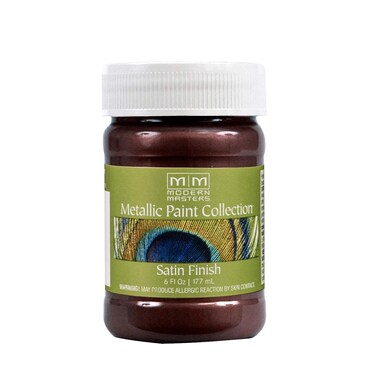 6 oz Modern Masters ME704 Black Cherry Metallic Paint Collection Satin WaterBased Decorative Metallic Paint