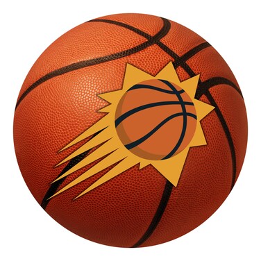 FANMATS 10199 Phoenix Suns Basketball Shaped Rug  27in Diameter Basketball Design Sports Fan Accent Rug