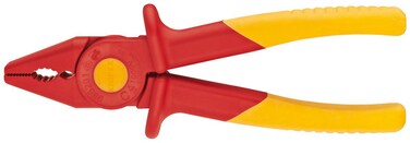 Knipex Tools 98 62 01 Snipe Nose Plastic Pliers 1000V Insulated RedYellow
