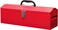 BIG RED TB101 Torin 19 Hip Roof Style Portable Steel Tool Box with Metal Latch Closure and Removable Storage Tray Red 191 x 61 x 65