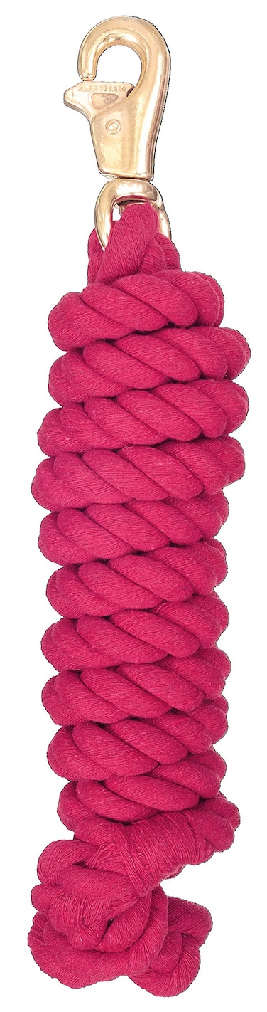 Tough 1 Braided Cotton Lead with Trigger Bull Snap Pink 8 12