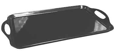Calypso Basics by Reston Lloyd Melamine Rectangular ServingOttoman Tray With Handles