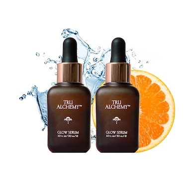 Tru Alchemy Vitamin C Glow Serum  Facial Serum with Bakuchiol Glycolic  Lactic Acid  Skin Illuminating Serum  Antiaging Vitamin C Face Serum  Hydrating Face Wrinkle Serum  1 fl oz30 ml