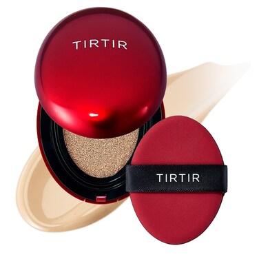 TIRTIR Mask Fit Red Cushion Foundation  Full coverage Weighless Skin fit Satin Glow Finish Korean cushion foundation 21W Natural Ivory 063 Fl Oz Pack of 1