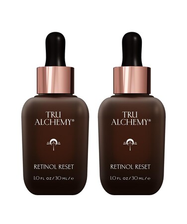 Tru Alchemy Retinol Reset Revitalizing Retinol Serum for face  Wrinkle Appearance Serum  Retinol Cream for Face wBakuchiol Niacinamide for Overnight Renewal wLongTerm Radiance  1 fl oz 2Pack