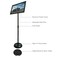 HAITIAN Sign Holder Poster Stand with Adjustable Height from 40 to 58 Round Metal Base Sign Frame Revolvable To Either Horizontal or Vertical View Display for 11 X 17 Inch Poster  Black