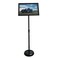 HAITIAN Sign Holder Poster Stand with Adjustable Height from 40 to 58 Round Metal Base Sign Frame Revolvable To Either Horizontal or Vertical View Display for 11 X 17 Inch Poster  Black