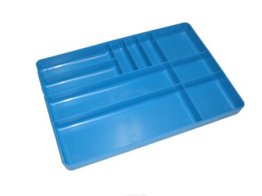 Protoco Tool Box Organization Plastic Tray with 10 Compartment 16Inch x 11Inch x 15Inch Blue