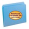 Smead File Folder Reinforced StraightCut Tab Letter Size Blue 100 per Box 12010