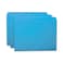 Smead File Folder Reinforced StraightCut Tab Letter Size Blue 100 per Box 12010