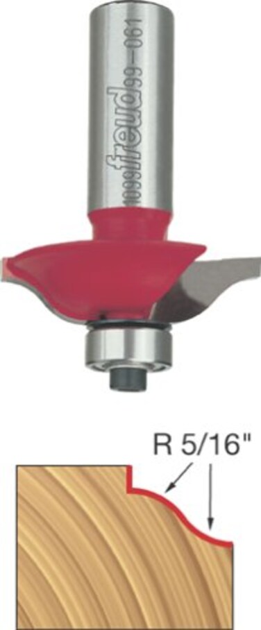 Freud 99061 112 dia Rail  Stile Profile Bit with 12 shank 38 carbide height Red
