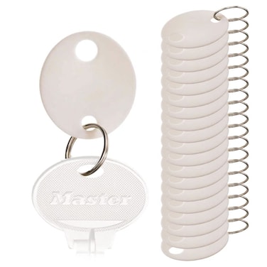 Master Lock 7116D Plastic Key Tags 20 Per Bag  White