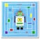 The Kids Room by Stupell Robot on Blue Background Square Wall Plaque