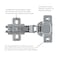 Hickory Hardware P510714 Euro Cabinet Concealed Hinge  Self Closing Feature  Easy Installation Hinge  Full Overlay Frameless Design with 105 Opening  Polished Nickel Finish 1 Set of Pair