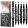 DuoZeng 5 PCS Black Liquid Winged Eyeliner Stamp Pen Makeup ToolsDoubleside Eyeliner Stamps Pencil SetWaterproof  Long Lasting Smudgeproof Eye Liner Stencil Tattoo Pens for Women