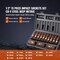 VEVOR 12 Drive Impact Socket Set 13 Piece Deep Socket Set Metric 1024mm 6 Point CRV Alloy Steel for Auto Repair EasytoRead Size Markings Rugged Construction Includes Storage Case